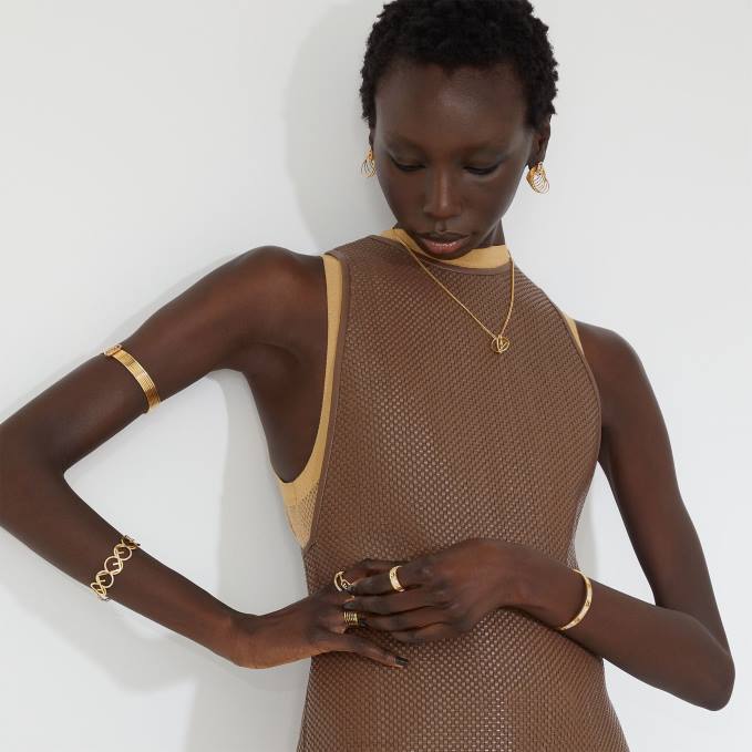 Women Necklace Gold Fendi Jewelry 6RHH1671