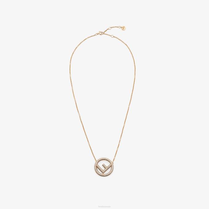 Women Necklace Gold Fendi Jewelry 6RHH1756