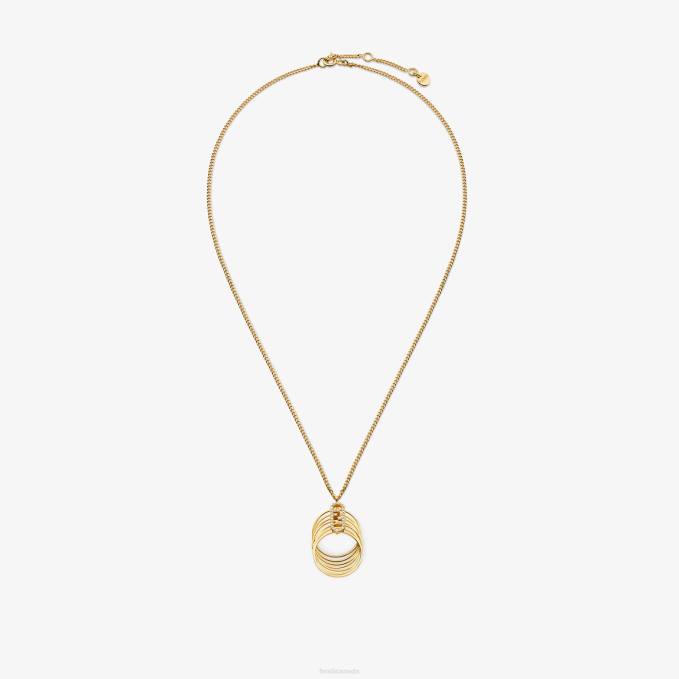 Women O'Lock Necklace Gold Fendi Jewelry 6RHH1678