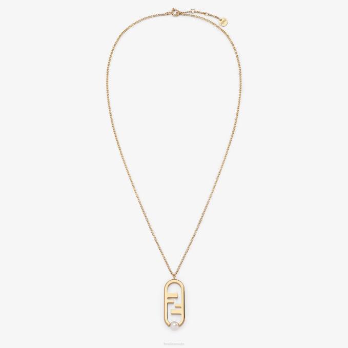 Women O'Lock Necklace Gold Fendi Jewelry 6RHH1698