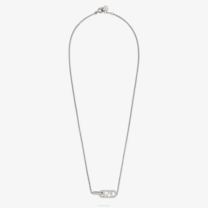 Women O'Lock Necklace Silver Fendi Jewelry 6RHH1656