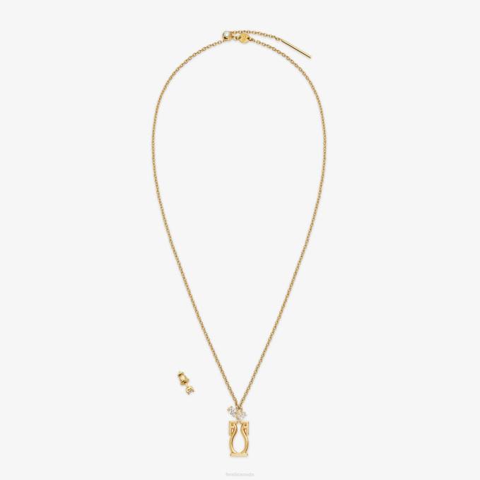 Women Aquarius Set Gold Fendi Jewelry 6RHH1641