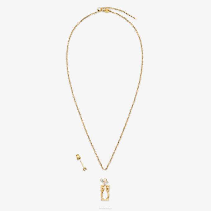 Women Aquarius Set Gold Fendi Jewelry 6RHH1641