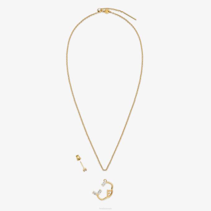 Women Cancer Set Gold Fendi Jewelry 6RHH1636