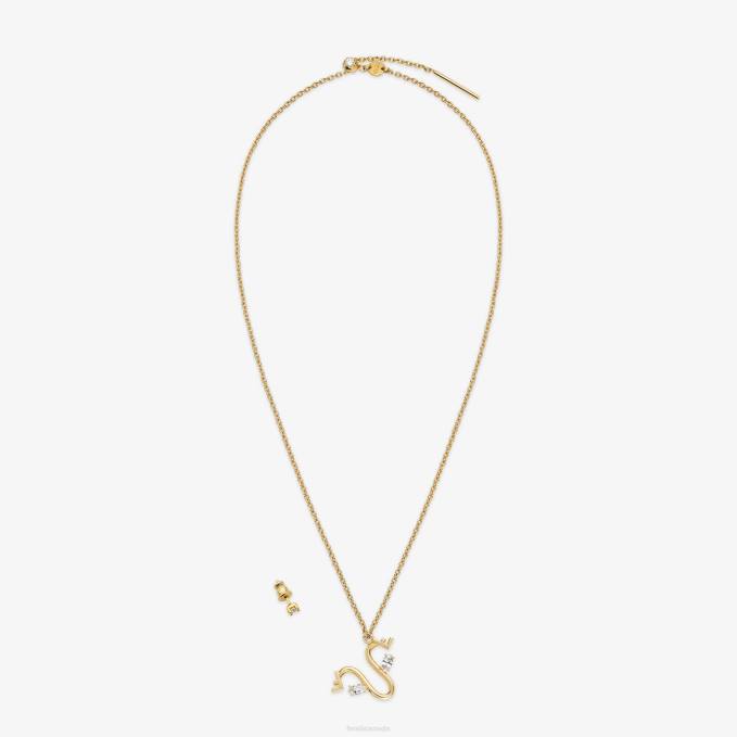 Women Capricorn Set Gold Fendi Jewelry 6RHH1643