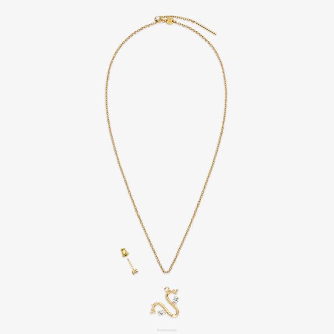 Women Capricorn Set Gold Fendi Jewelry 6RHH1643