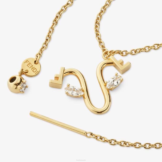Women Capricorn Set Gold Fendi Jewelry 6RHH1643