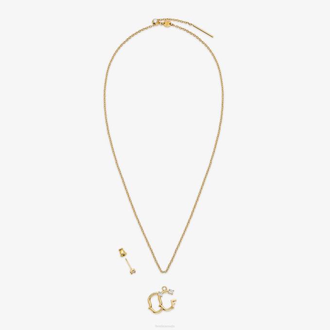 Women Gemini Set Gold Fendi Jewelry 6RHH1635