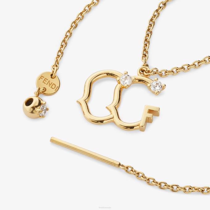 Women Gemini Set Gold Fendi Jewelry 6RHH1635