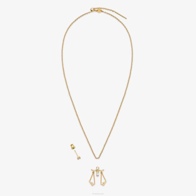 Women Libra Set Gold Fendi Jewelry 6RHH1639