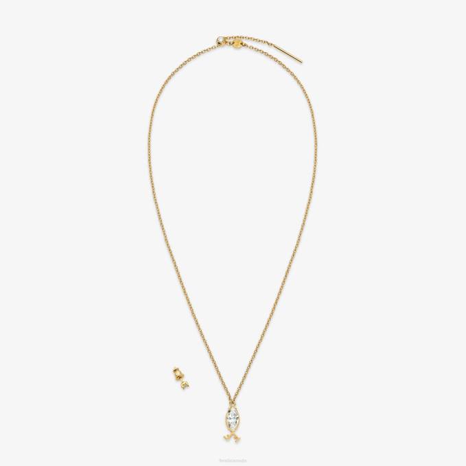 Women Pisces Set Gold Fendi Jewelry 6RHH1642