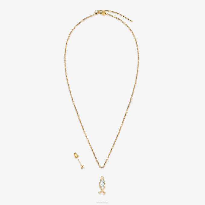 Women Pisces Set Gold Fendi Jewelry 6RHH1642