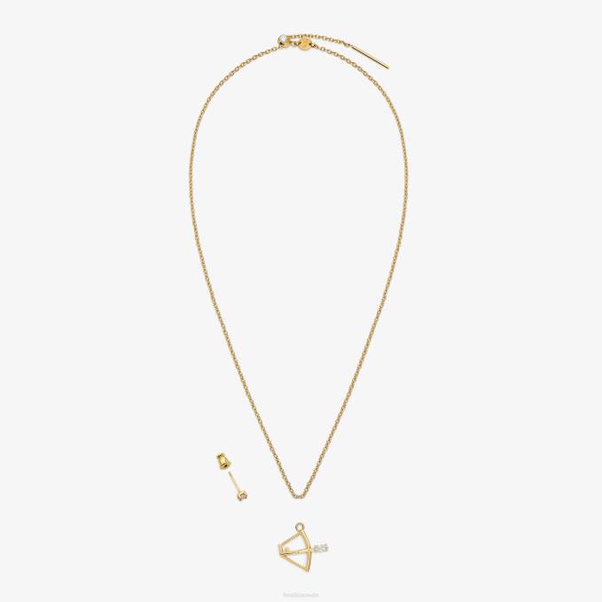 Women Sagittarius Set Gold Fendi Jewelry 6RHH1640