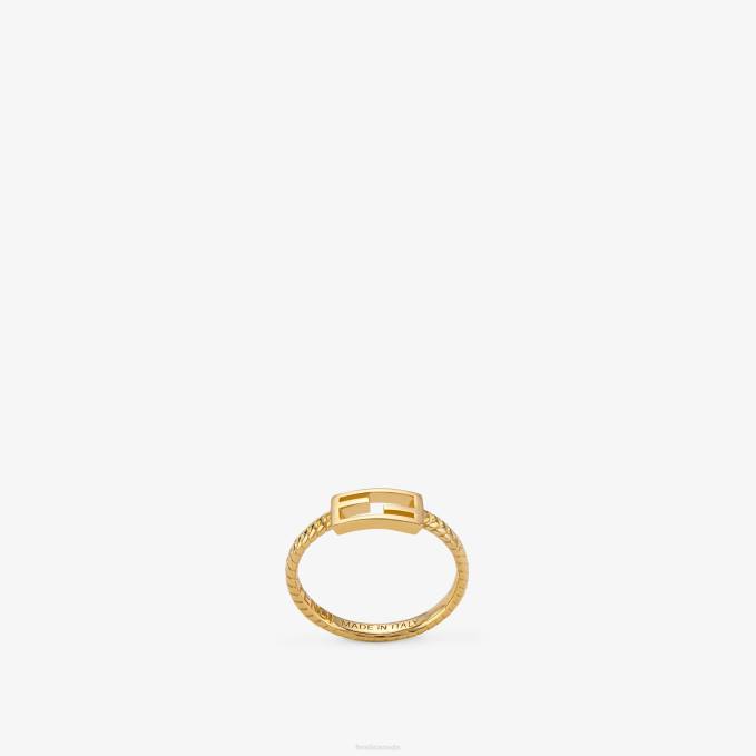 Women Baguette Ring Ring Gold Fendi Jewelry 6RHH1717
