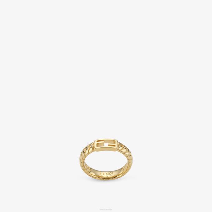 Women Baguette Ring Ring Gold Fendi Jewelry 6RHH1746
