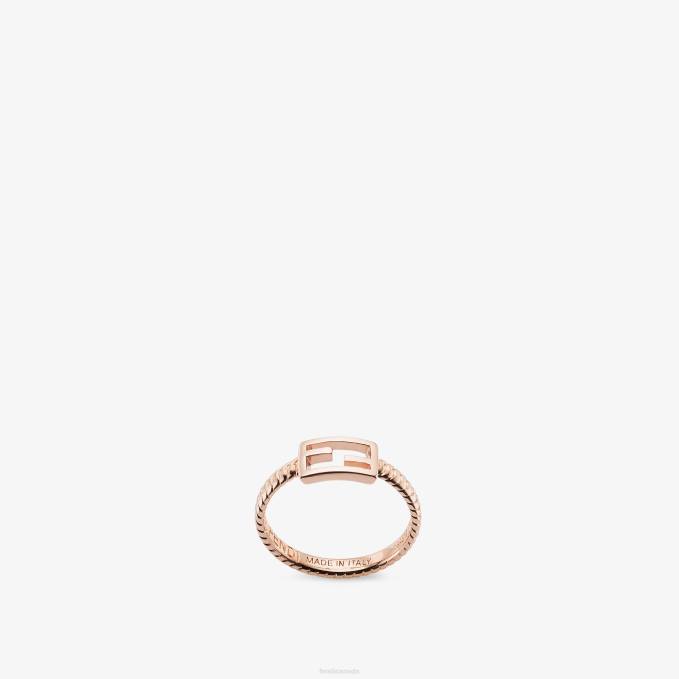 Women Baguette Ring Ring Pink Fendi Jewelry 6RHH1744