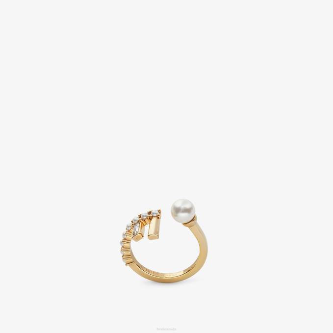Women First Ring Gold Fendi Jewelry 6RHH1715