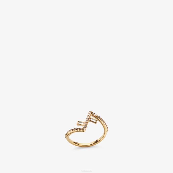 Women First Ring Gold Fendi Jewelry 6RHH1720