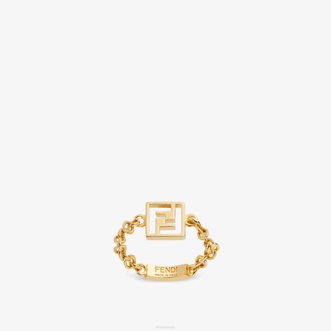 Women Metal Ring Gold Fendi Jewelry 6RHH1611