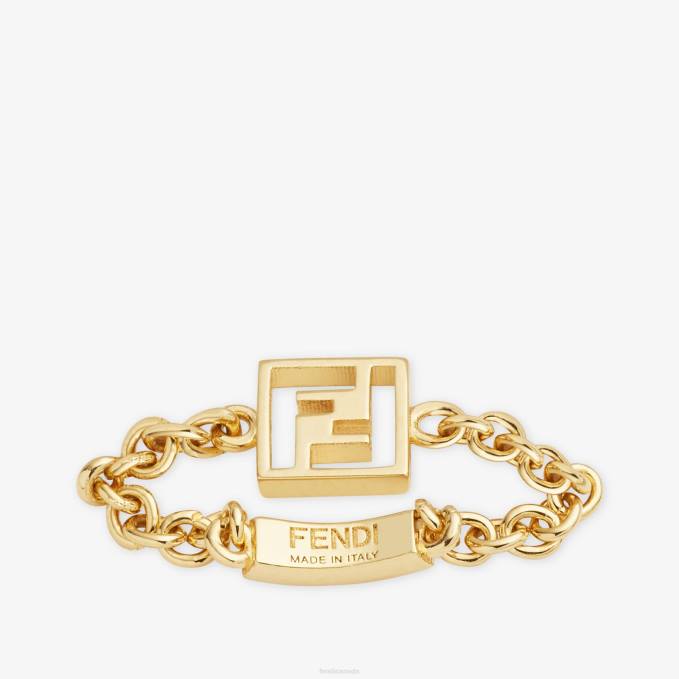 Women Metal Ring Gold Fendi Jewelry 6RHH1611