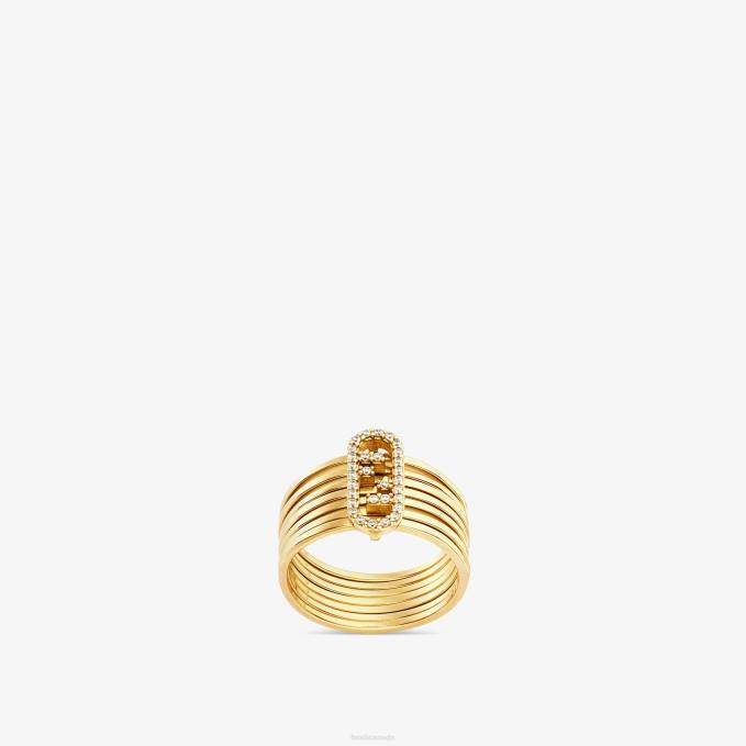 Women O'Lock Ring Gold Fendi Jewelry 6RHH1675