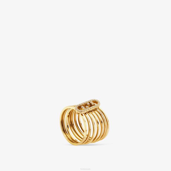 Women O'Lock Ring Gold Fendi Jewelry 6RHH1675
