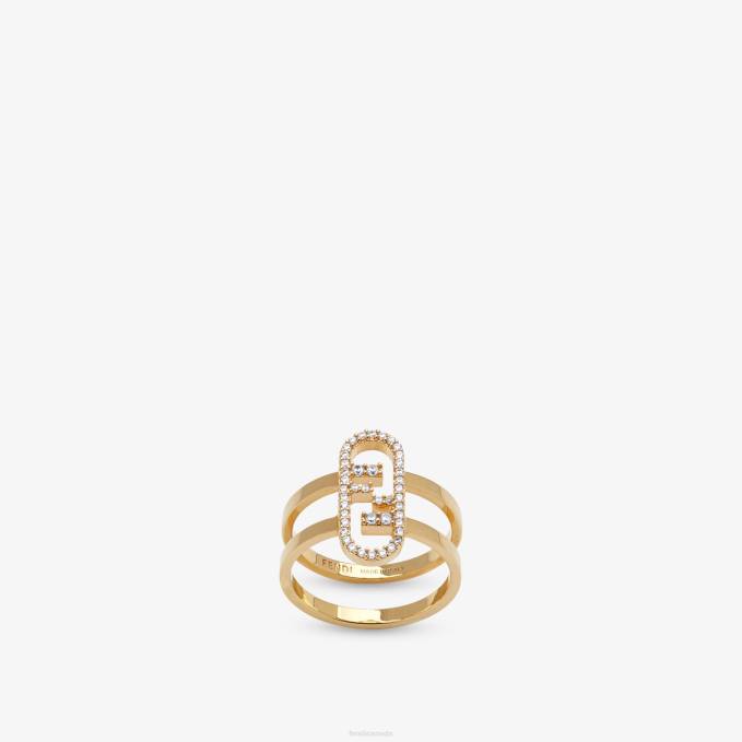 Women O'Lock Ring Gold Fendi Jewelry 6RHH1680