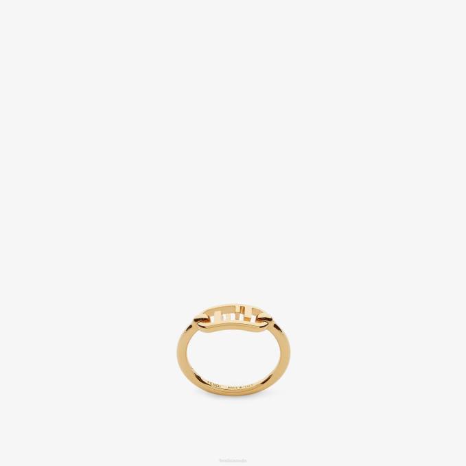 Women O'Lock Ring Ring Gold Fendi Jewelry 6RHH1658