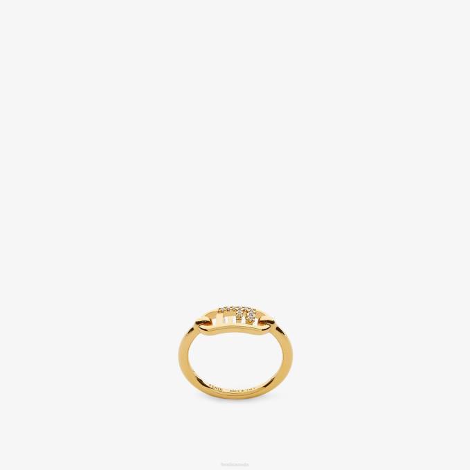 Women O'Lock Ring Ring Gold Fendi Jewelry 6RHH1690