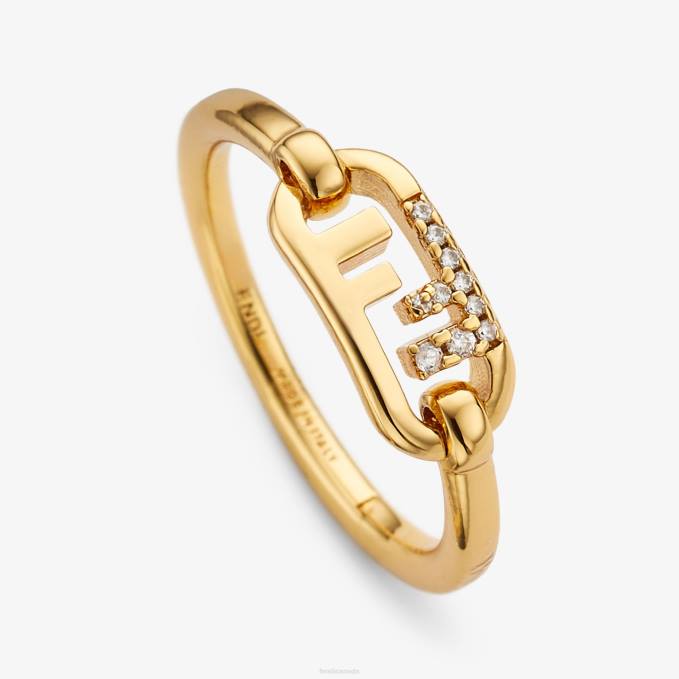 Women O'Lock Ring Ring Gold Fendi Jewelry 6RHH1690