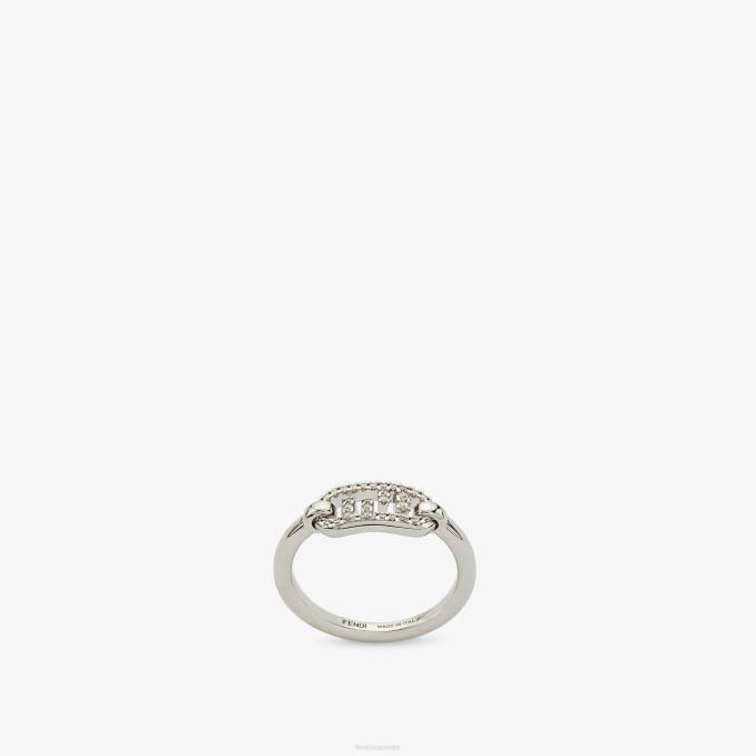Women O'Lock Ring Ring Silver Fendi Jewelry 6RHH1657