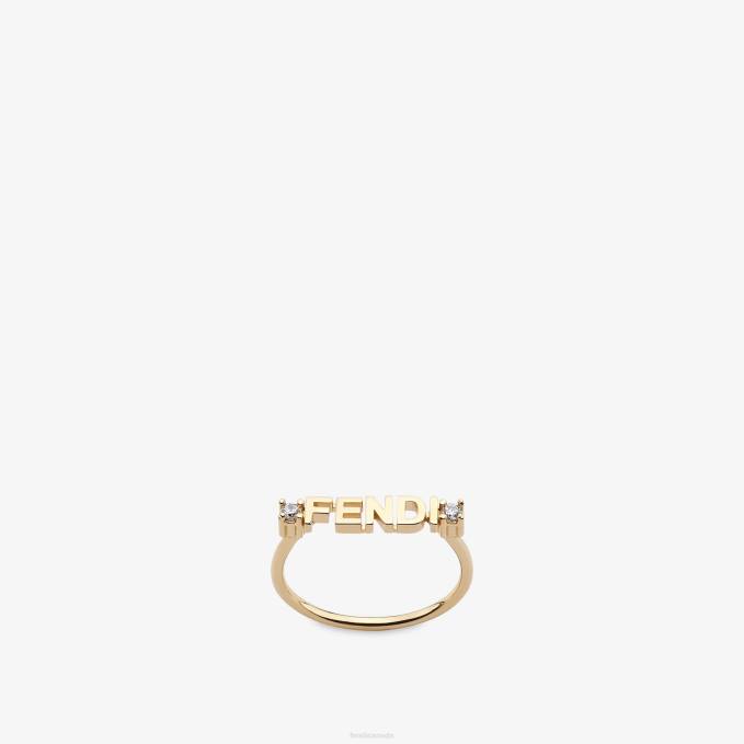 Women Signature Ring Ring Gold Fendi Jewelry 6RHH1767