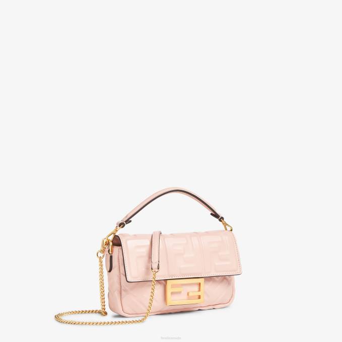 Women Baguette Mini Nappa Leather Bag Pink Fendi Accessories 6RHH814