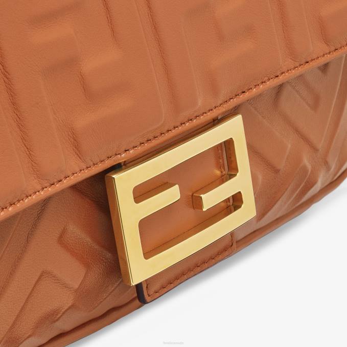 Women Baguette Nappa Leather Bag Brown Fendi Accessories 6RHH542