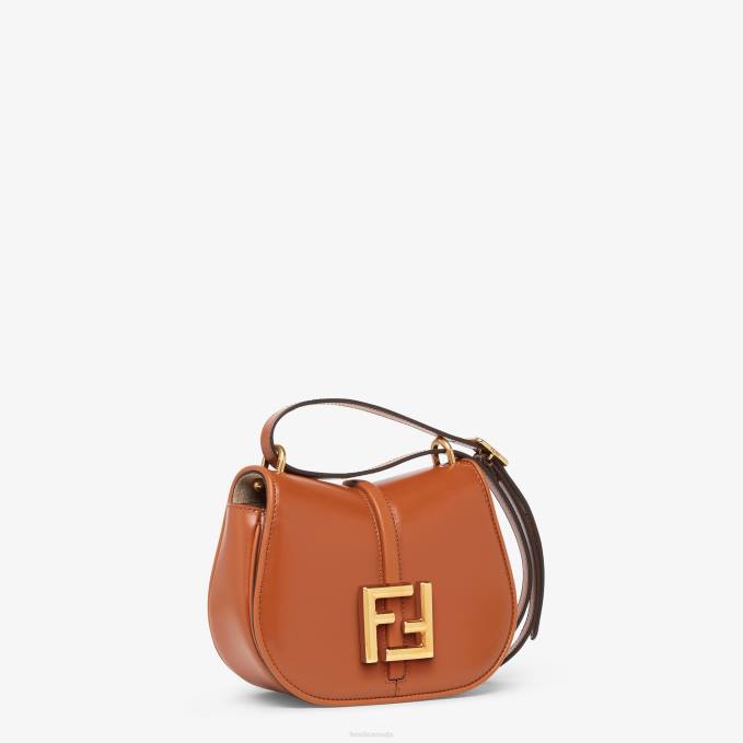 Women C'Mon Mini Leather Bag Brown Fendi Accessories 6RHH536