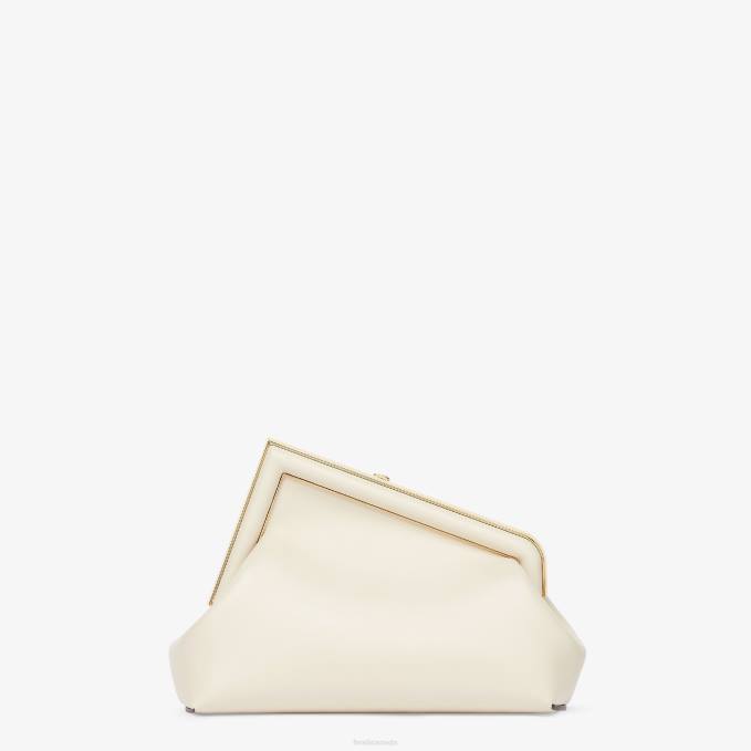 Women Camellia Leather Bag White Fendi Accessories 6RHH853