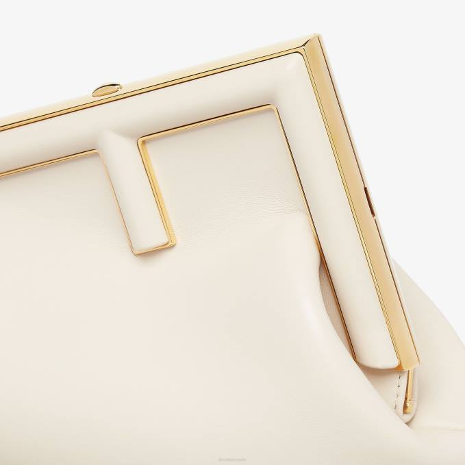 Women Camellia Leather Bag White Fendi Accessories 6RHH853