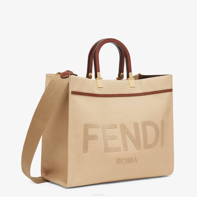 Women Canvas Bag Beige Fendi Accessories 6RHH880