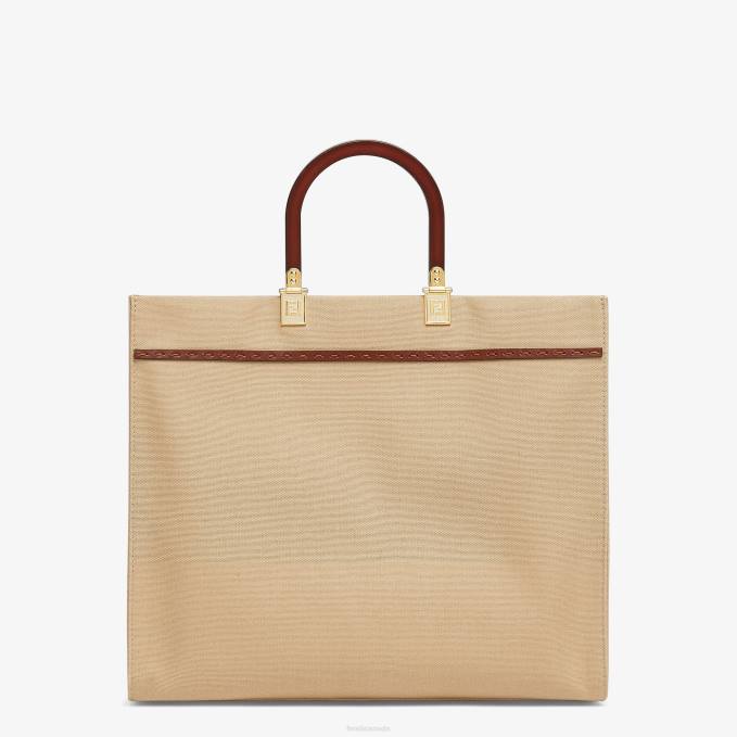 Women Canvas Bag Beige Fendi Accessories 6RHH880