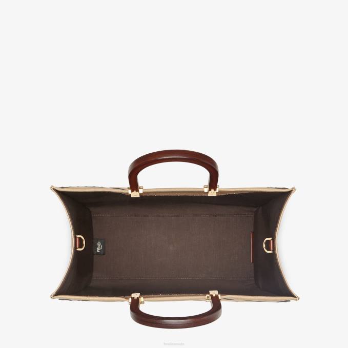 Women Canvas Bag Beige Fendi Accessories 6RHH880
