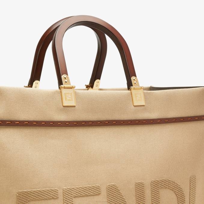 Women Canvas Bag Beige Fendi Accessories 6RHH880