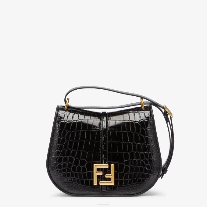 Women Crocodile And Leather Bag Black Fendi Accessories 6RHH661