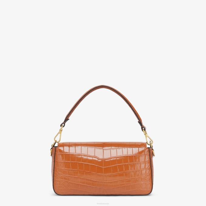 Women Crocodile Leather Bag Brown Fendi Accessories 6RHH667