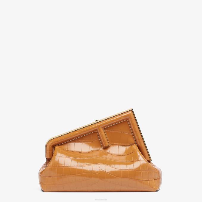 Women Crocodile Leather Bag Brown Fendi Accessories 6RHH773