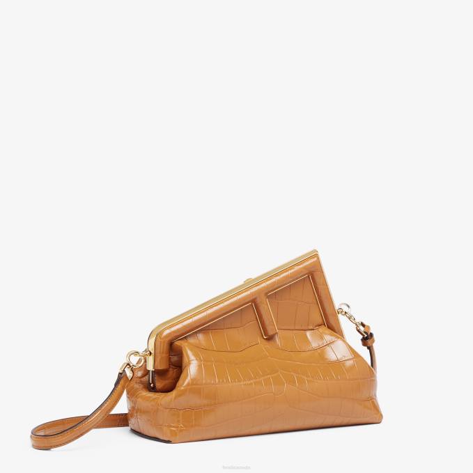 Women Crocodile Leather Bag Brown Fendi Accessories 6RHH773