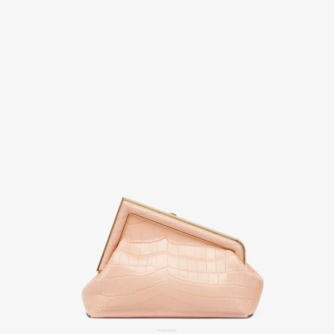 Women Crocodile Leather Bag Pink Fendi Accessories 6RHH890