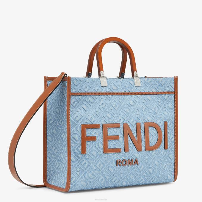 Women Denim Shopper Bag Light blue Fendi Accessories 6RHH624