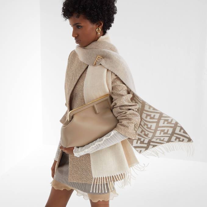 Women Dove Leather Bag Beige Fendi Accessories 6RHH825