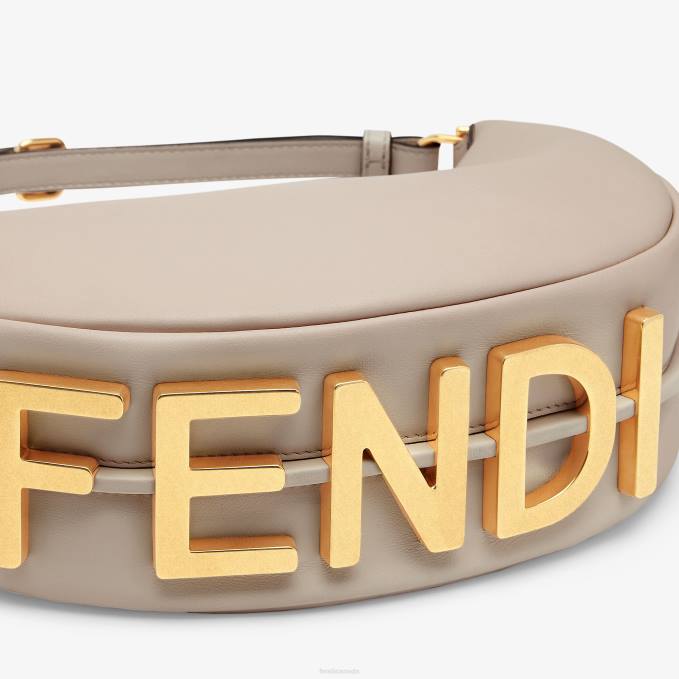 Women Dove Leather Bag Gray Fendi Accessories 6RHH541