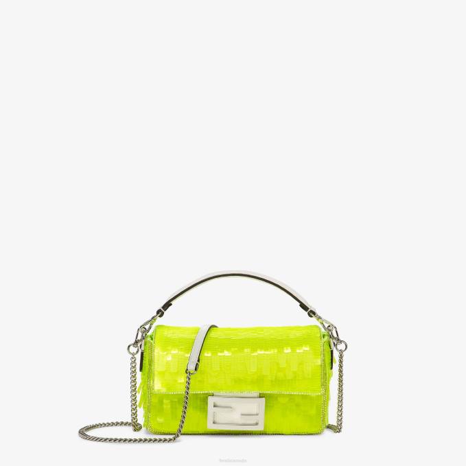 Women Elaphe And Neon Sequin Bag Yellow Fendi Accessories 6RHH663